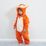 Baby Oragne Fox Onesie Kigurumi Pajamas Animal Costumes for Unisex Babys