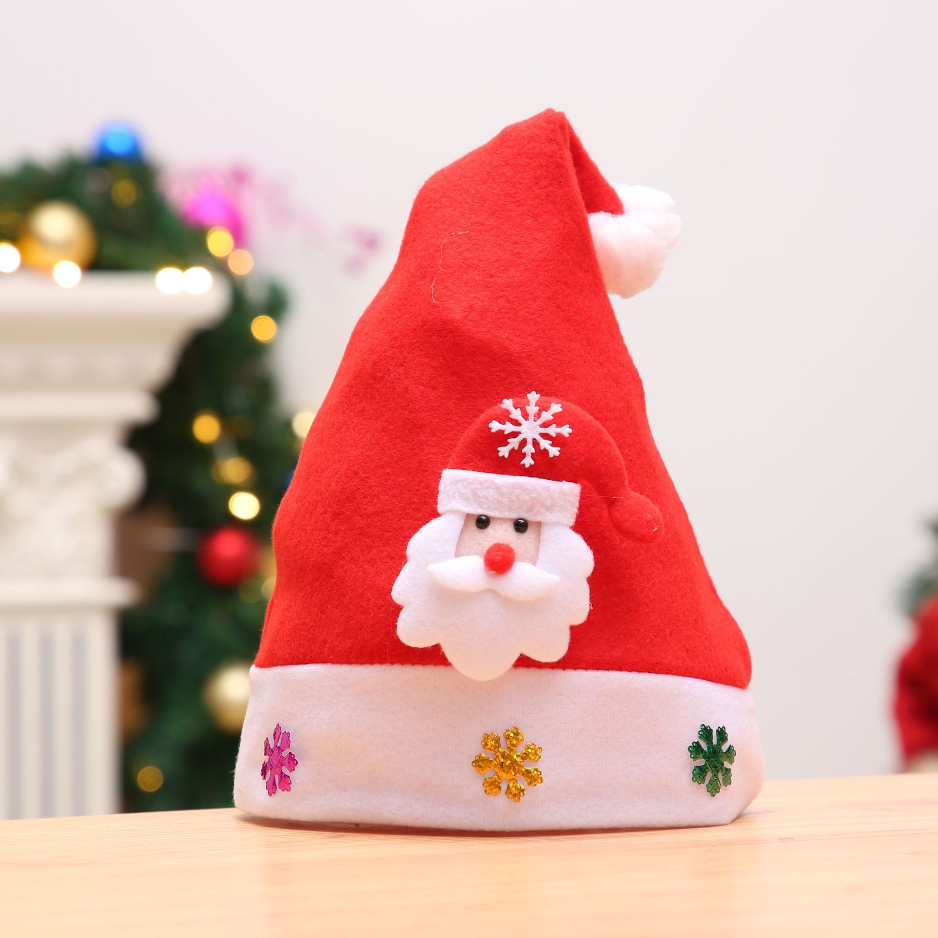 Christmas Hat Non-Woven Pleuche for Childrens and Adults