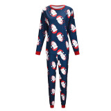 Christmas Family Matching Sleepwear Pajamas Sets Merry Christmas Santa Claus Top and Navy Pants