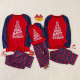 Red Slogan Christmas Tree Christmas Family Matching Sleepwear Pajamas Sets Top and Plaid Pants