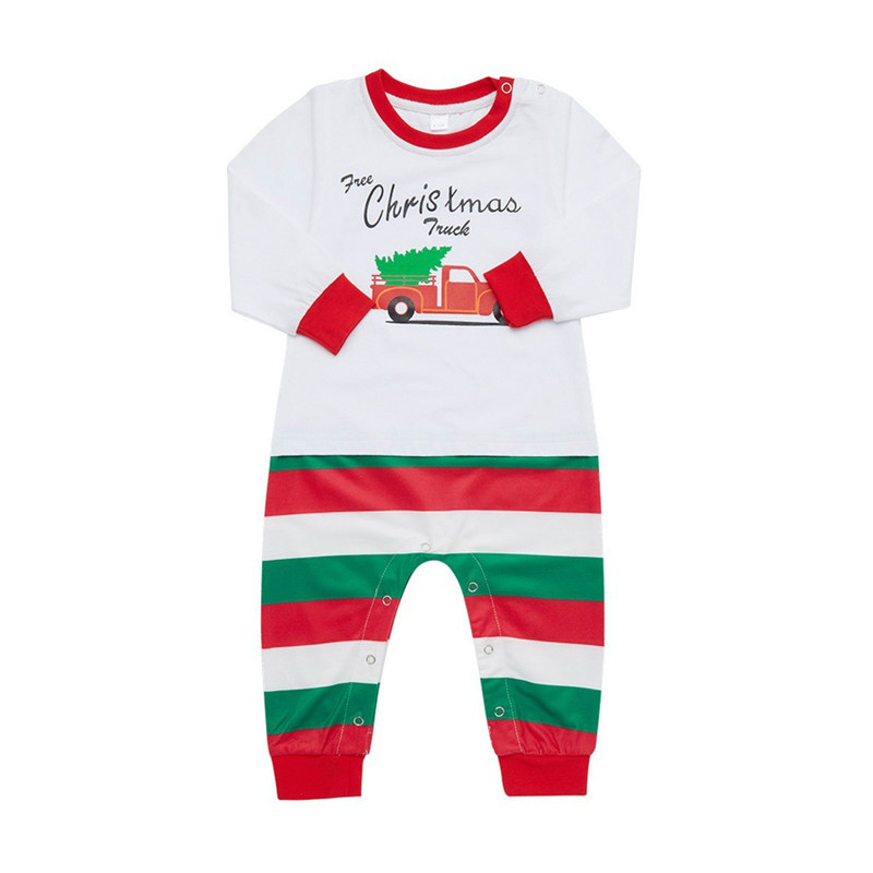 Christmas Family Matching Sleepwear Pajamas Sets Green Slogan Top and ...