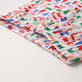 Christmas Family Matching Sleepwear Pajamas Sets Christmas Santa Claus Hohoho Top and Prints Pants