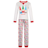 Christmas Family Matching Sleepwear Pajamas Sets Christmas Santa Claus Hohoho Top and Prints Pants