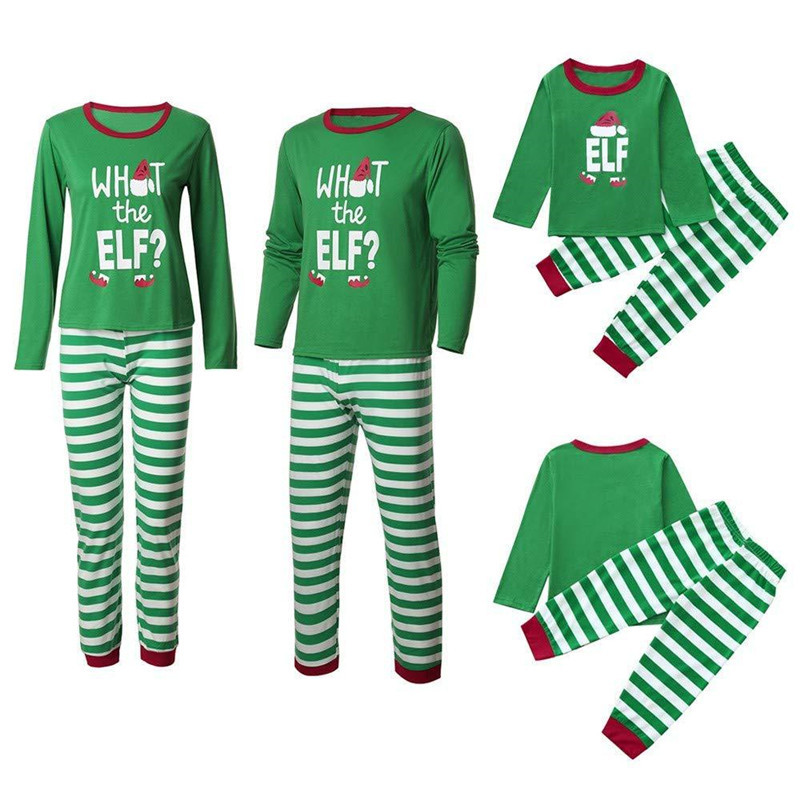 Christmas Family Matching Sleepwear Pajamas Sets ELF Slogan Christmas ...