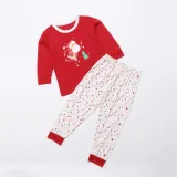 Christmas Family Matching Sleepwear Pajamas Sets Red Father Christmas Top and White Dots Pants