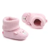 Baby Toddlers Boy Girls Knit Wool Bear Animal Non-Skid Indoor Slipper Winter Warm Shoes Socks
