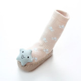 Baby Toddlers Girls Boy 3D Stars Cloud Rain Non-Skid Indoor Winter Warm Shoes Socks