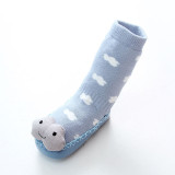 Baby Toddlers Girls Boy 3D Stars Cloud Rain Non-Skid Indoor Winter Warm Shoes Socks