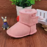 Baby Toddlers Girls Boy Suede Add Wool Winter Warm Shoes Snow Boot