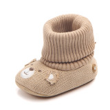Baby Toddlers Boy Girls Knit Wool Bear Animal Non-Skid Indoor Slipper Winter Warm Shoes Socks