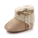 Baby Toddlers Boy Girls Flannel Wool Non-Skid Indoor Slipper Winter Warm Shoes Socks