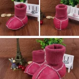 Baby Toddlers Girls Boy PU Add Wool Winter Warm Shoes Snow Boot