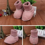 Baby Toddlers Girls Boy PU Add Wool Winter Warm Shoes Snow Boot
