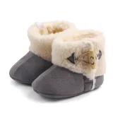 Baby Toddlers Boy Girls Flannel Wool Non-Skid Indoor Slipper Winter Warm Shoes Socks