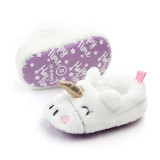 Baby Toddlers Girls Boy Flannel Plush Unicorn Non-Skid Indoor Add Wool Winter Warm Shoes Socks