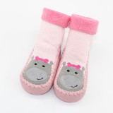 Baby Toddlers Girls Boy Cute Animals Stripes Knit Non-Skid Indoor Winter Warm Shoes Socks