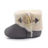Baby Toddlers Boy Girls Flannel Wool Non-Skid Indoor Slipper Winter Warm Shoes Socks