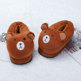 Cozy Flannel Cute Bear Animal House Family Winter Warm Footwear