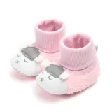 Baby Toddlers Girls Boy Plush Sheep Non-Skid Indoor Add Wool Winter Warm Shoes Socks
