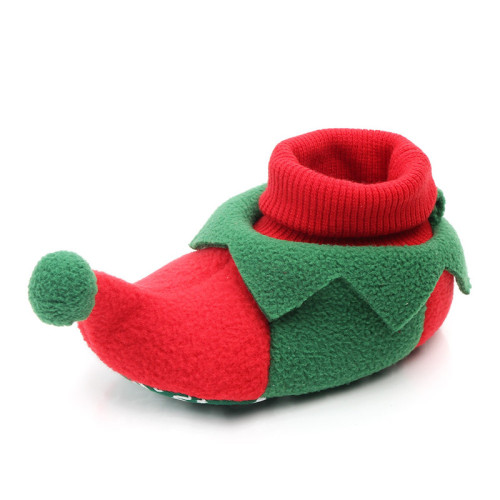 Baby Toddlers Boy Girls Flannel Christmas Trees Animal Non-Skid Indoor Slipper Winter Warm Shoes Socks