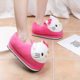 Cozy Flannel Pink Hello Kitty Animal House Family Winter Warm Footwear