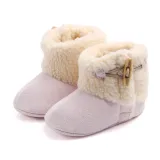 Baby Toddlers Boy Girls Flannel Wool Non-Skid Indoor Slipper Winter Warm Shoes Socks