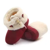 Baby Toddlers Boy Girls Flannel Wool Non-Skid Indoor Slipper Winter Warm Shoes Socks