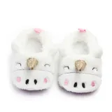 Baby Toddlers Girls Boy Flannel Plush Unicorn Non-Skid Indoor Add Wool Winter Warm Shoes Socks