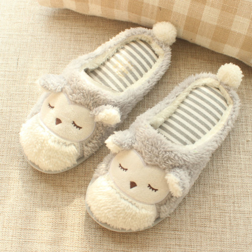 Adult Cozy Plush Cute Owl Animal House Winter Warm Soft Sole Slippers