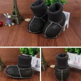 Baby Toddlers Girls Boy PU Add Wool Winter Warm Shoes Snow Boot