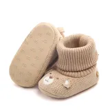 Baby Toddlers Boy Girls Knit Wool Bear Animal Non-Skid Indoor Slipper Winter Warm Shoes Socks