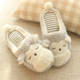 Adult Cozy Plush Cute Owl Animal House Winter Warm Soft Sole Slippers