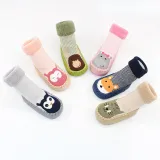 Baby Toddlers Girls Boy Cute Animals Stripes Knit Non-Skid Indoor Winter Warm Shoes Socks