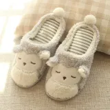 Adult Cozy Plush Cute Owl Animal House Winter Warm Soft Sole Slippers