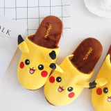 Adult Cozy Flannel Yellow House Winter Warm Soft Sole Slippers