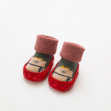 Baby Toddlers Girls Boy Cute Crown Bear Non-Skid Indoor Winter Warm Shoes Socks