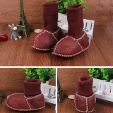 Baby Toddlers Girls Boy PU Add Wool Winter Warm Shoes Snow Boot