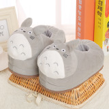 Cozy Flannel Grey Totoro Cat Animal House Family Winter Warm Footwear