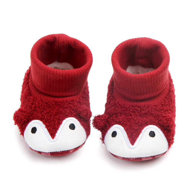 Baby Toddlers Boy Girls Plush Penguin Non-Skid Indoor Slipper Winter Warm Shoes Socks