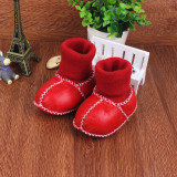 Baby Toddlers Girls Boy PU Add Wool Winter Warm Shoes Snow Boot