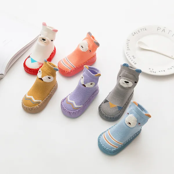 Baby Toddlers Girls Boy Cute Bear Non-Skid Indoor Winter Warm Shoes Socks