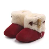 Baby Toddlers Boy Girls Flannel Wool Non-Skid Indoor Slipper Winter Warm Shoes Socks