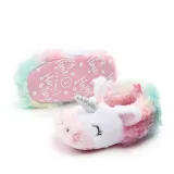 Baby Toddlers Girls Boy Flannel Plush Unicorn Non-Skid Indoor Add Wool Winter Warm Shoes Socks