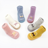 Baby Toddlers Girls Boy Cute Rabbit Bowknot Non-Skid Indoor Winter Warm Shoes Socks