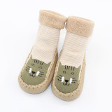 Baby Toddlers Girls Boy Cute Animals Stripes Knit Non-Skid Indoor Winter Warm Shoes Socks