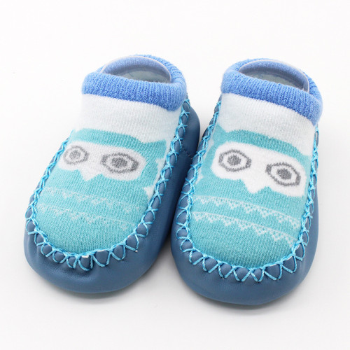 Baby Toddlers Girls Boy Cute Owl Non-Skid Indoor Winter Warm Short Shoes Socks
