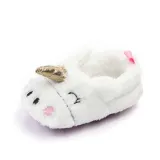 Baby Toddlers Girls Boy Flannel Plush Unicorn Non-Skid Indoor Add Wool Winter Warm Shoes Socks