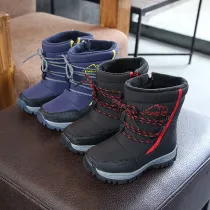 Kid Boy Thicken Add Wool Waterproof Winter Snow Boots