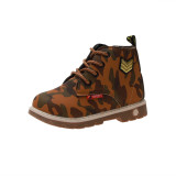 Kid Toddler Boy Girl Camouflage Martin Ankle Boots