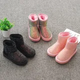 Kid Toddler Girls Glitters Sequins Winter Warm Snow Short Boots